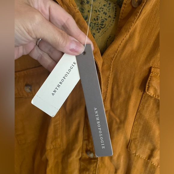 Anthropologie Pilcro Chambray Tunic Dress - Size Small Color Bronze - Picture 2 of 9